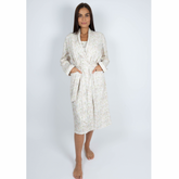 Pointelle cotton robe