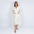 Pointelle cotton robe